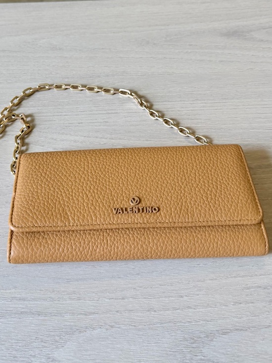 Mario Valentino Handbags - Valentino Tan Leather Chain Shoulder Bag
